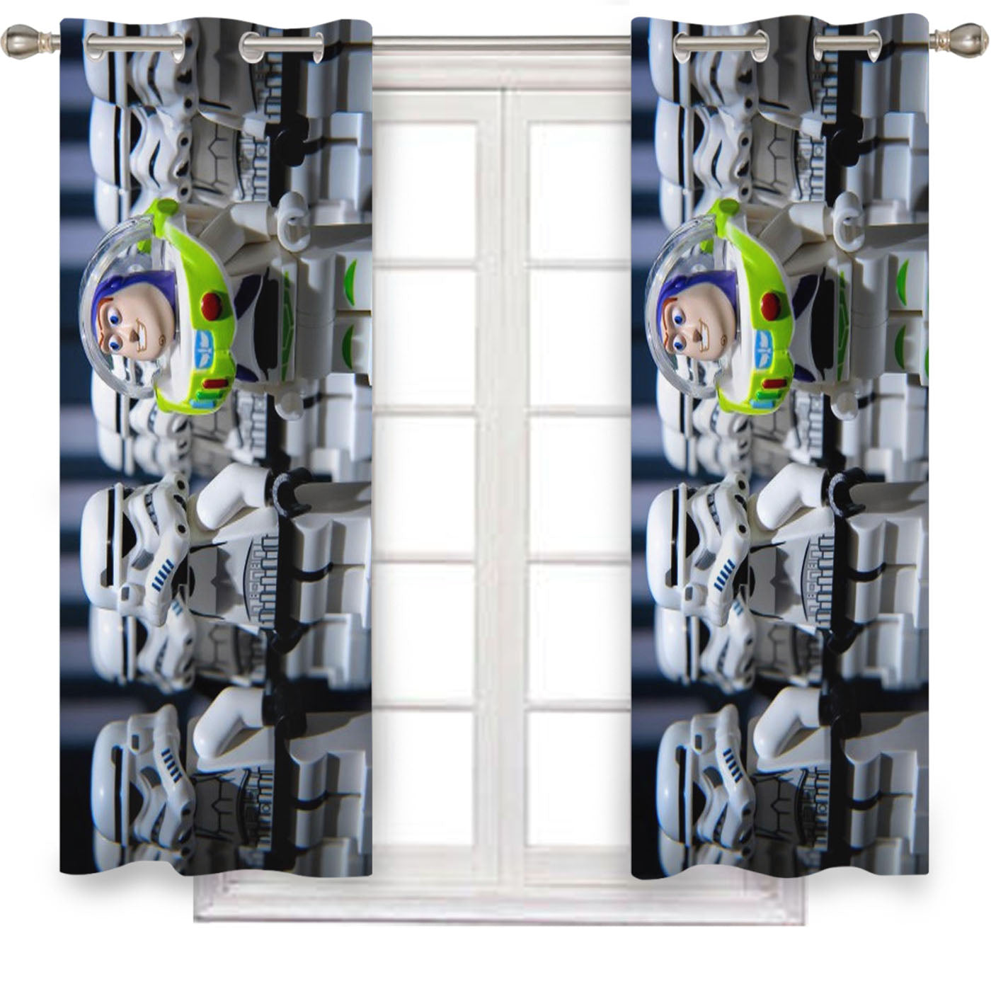 Lego Star Wars Stormtroopers Buzz Lightyear Window Curtains
