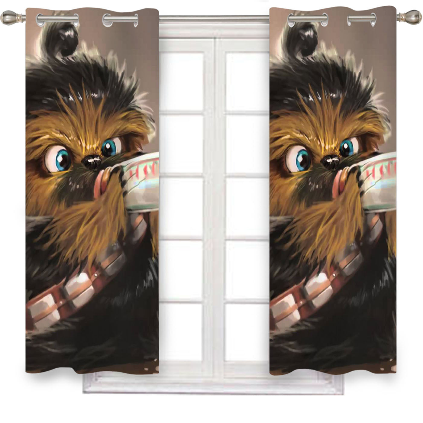 Little Chewbacca Star Wars Window Curtains