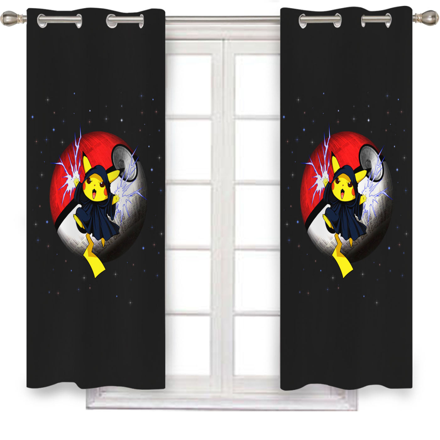 Pikachu Star Wars Heroes Window Curtains