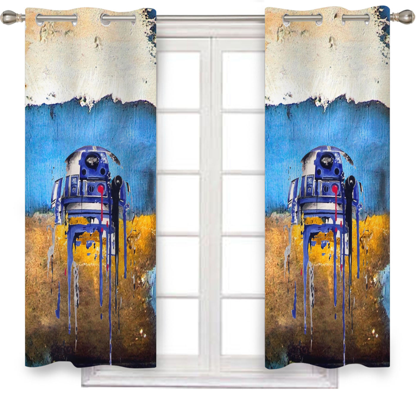 R2D2 B Star Wars Window Curtains