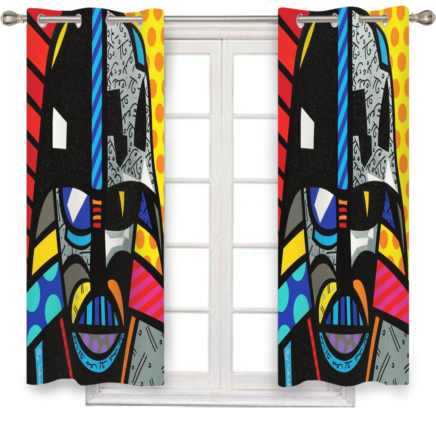 Romero Britto Darth Vader Star Wars Wallpaper Window Curtains