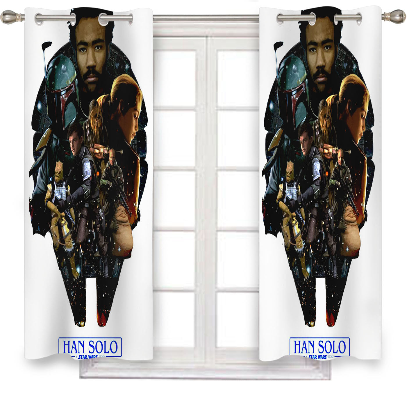 Solo A Star Wars Art Window Curtains