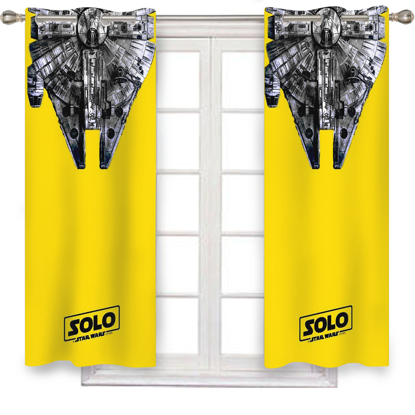Solo A Star Wars Story Yellow Window Curtains