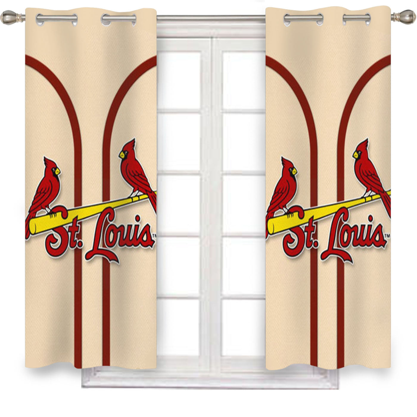St Louis Cardinals Mlb Window Curtains