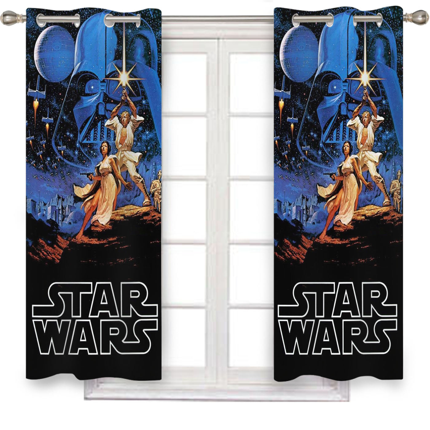 Star Wars A New Hope Episode Iv Original Poster Window Curtains