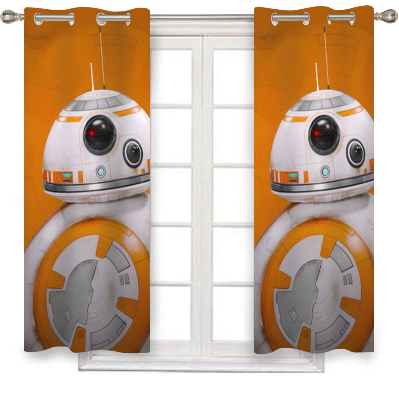 Star Wars Bb-8 Droid Window Curtains