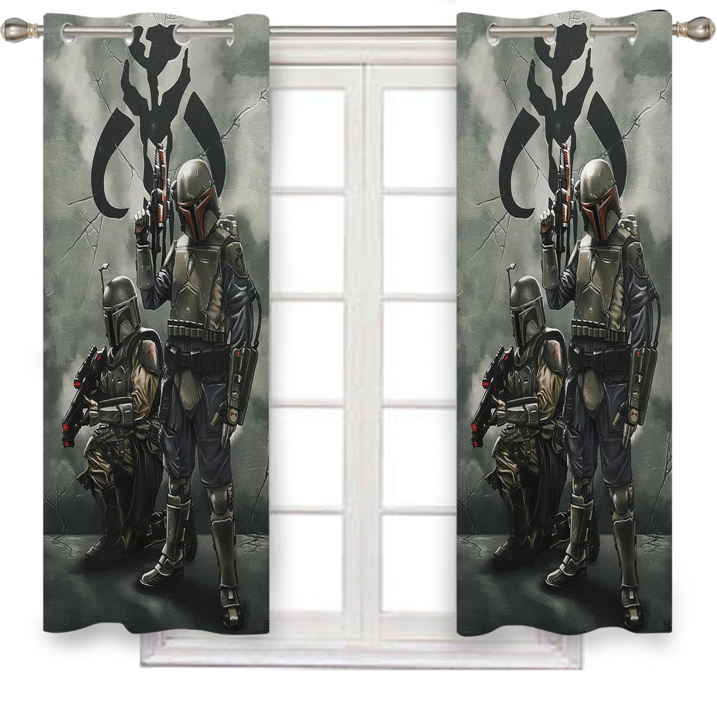 Star Wars Boba Fett 2 Window Curtains