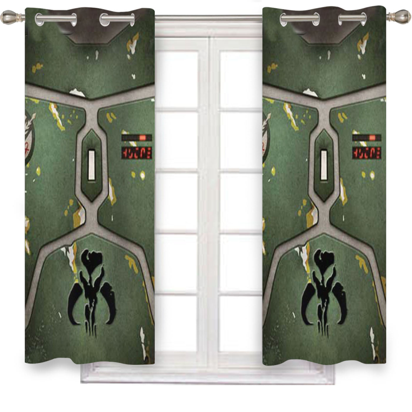 Star Wars Boba Fett Armor Window Curtains