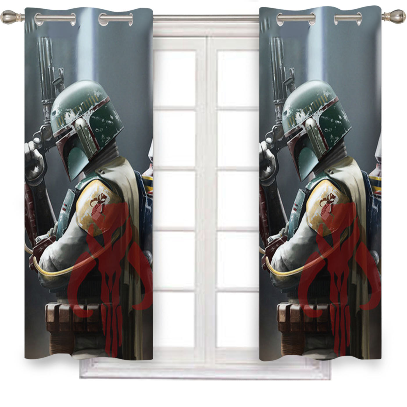 Star Wars Boba Fett Cool Window Curtains