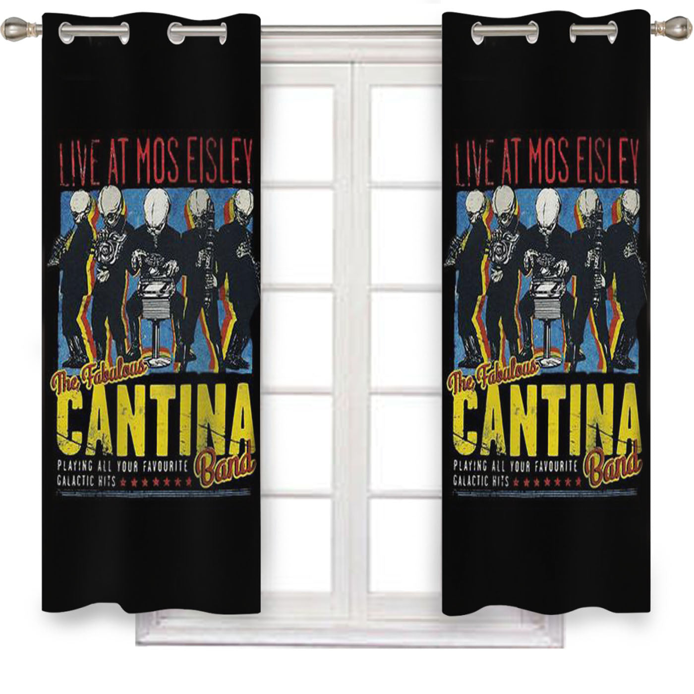 Star Wars Cantina Band On Tour Window Curtains