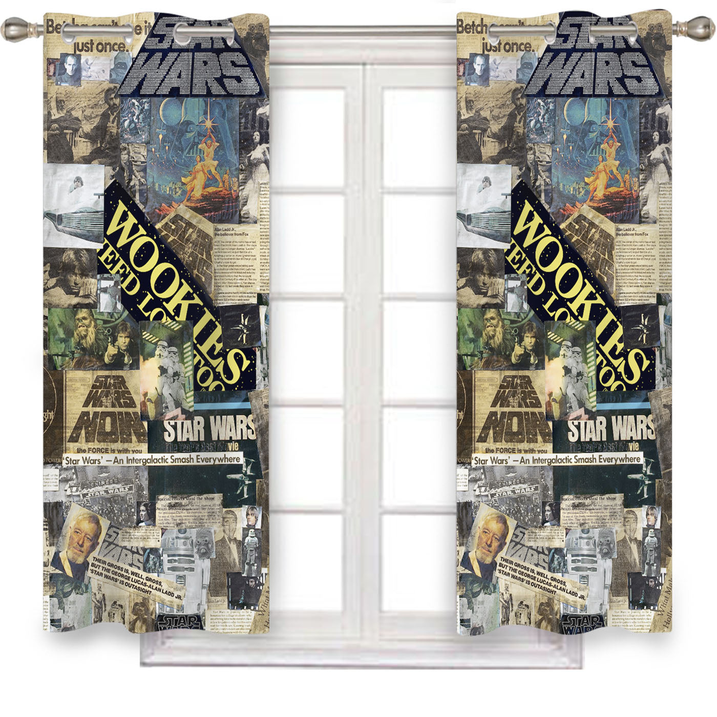 Star Wars Collage Window Curtains