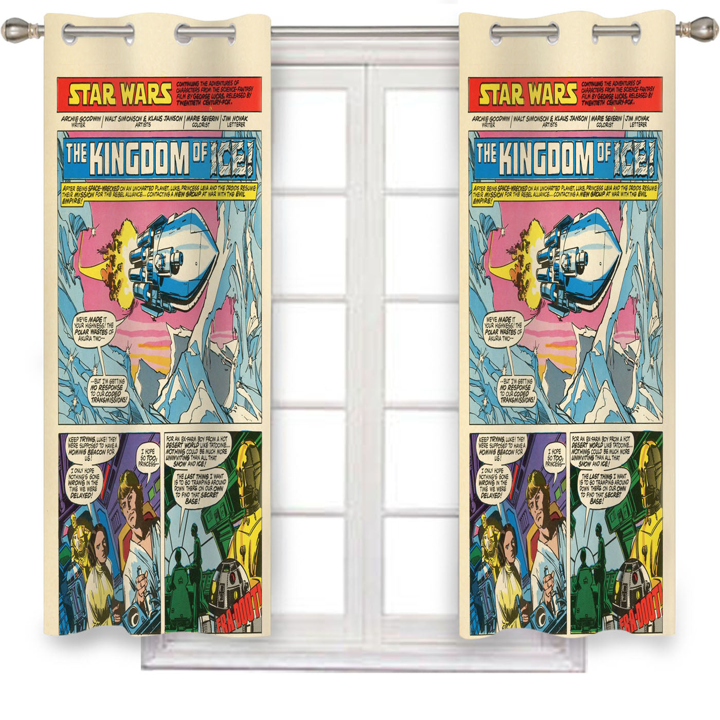Star Wars Comic Window Curtains