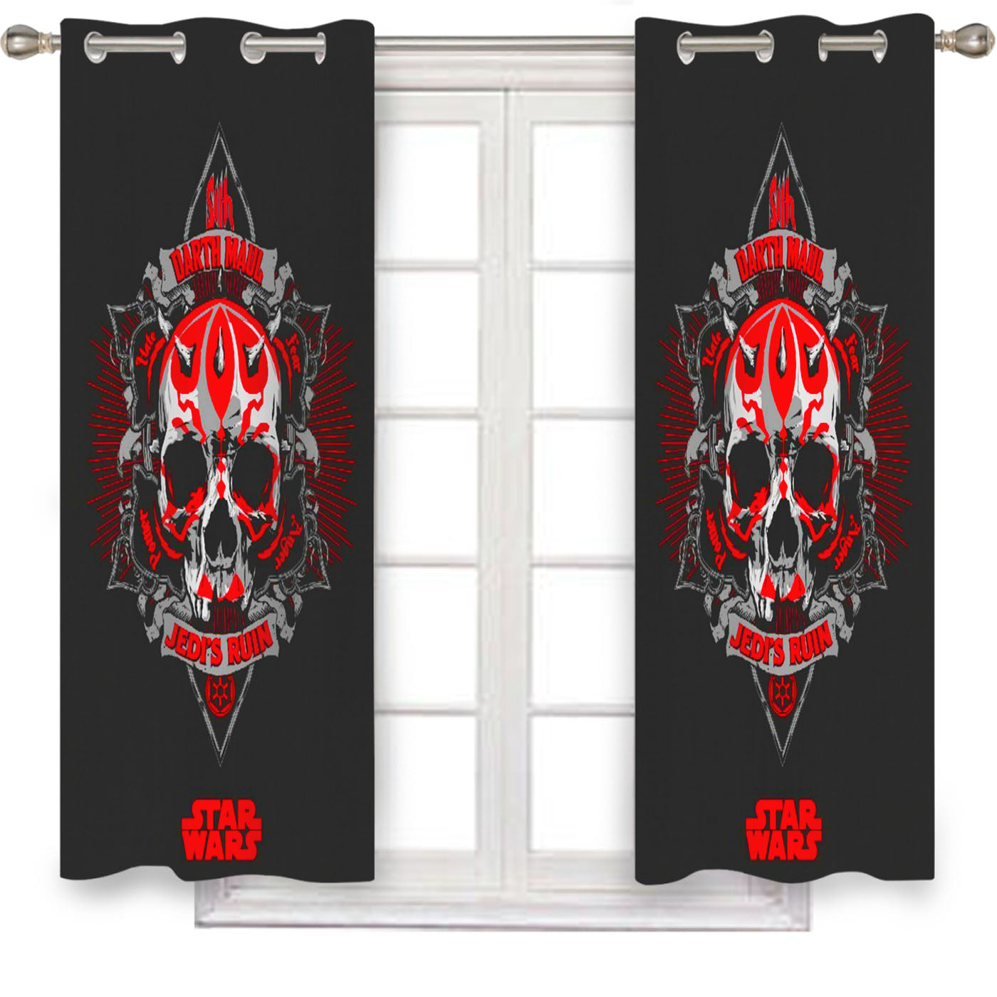 Star Wars Darth Maul Logo Window Curtains