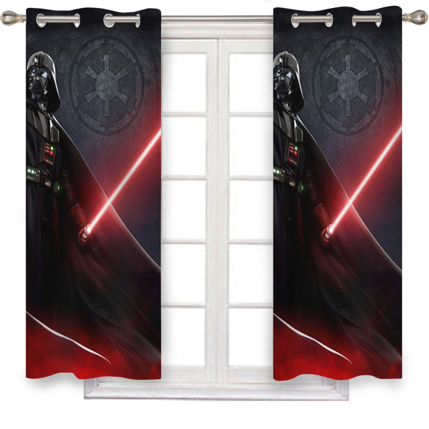 Star Wars Darth Vader Dark Side Logo Window Curtains