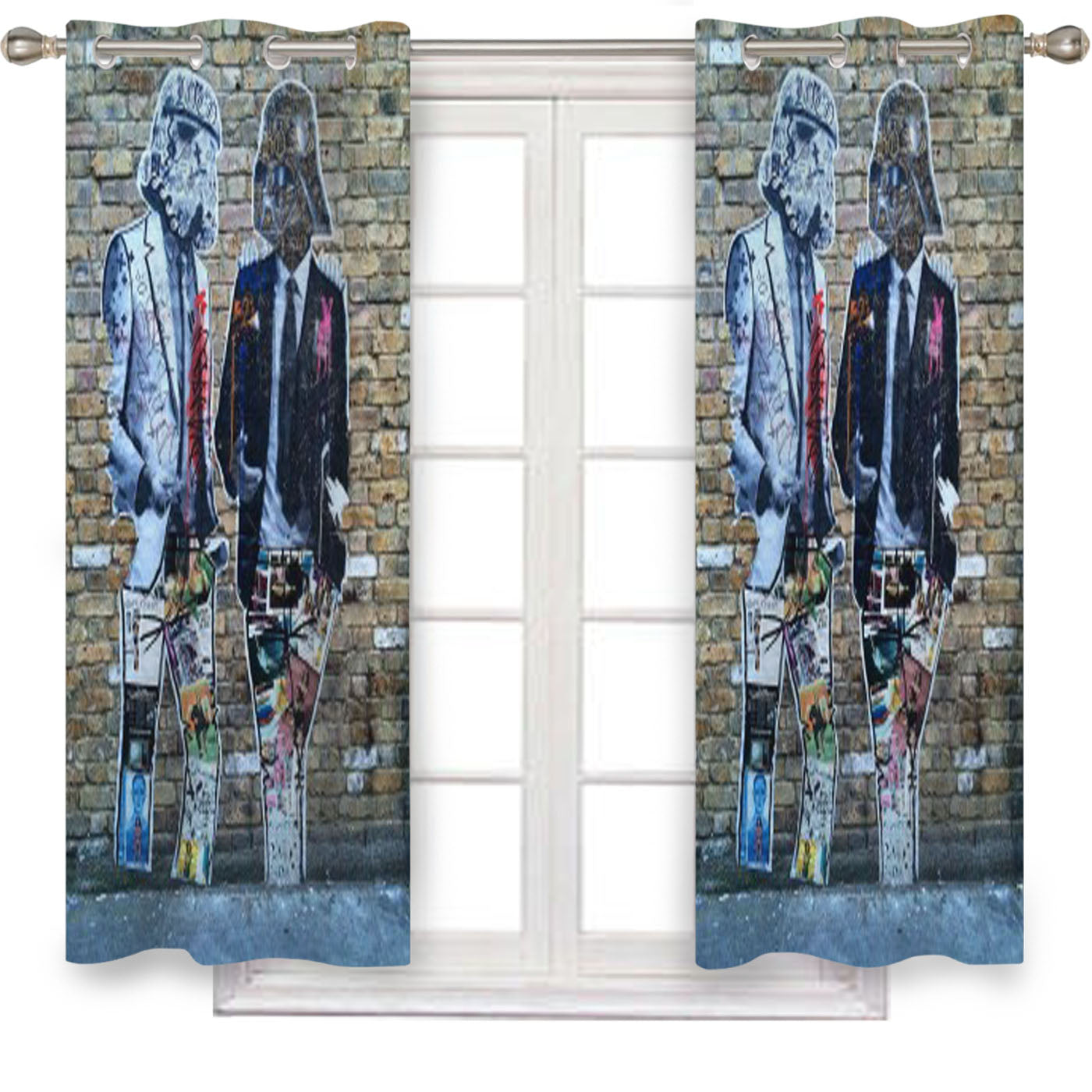Star Wars Darth Vader Street Art Window Curtains