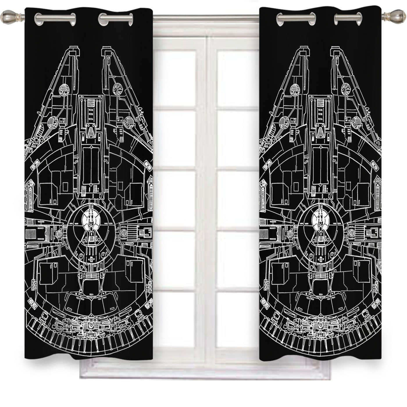 Star Wars Falcon Window Curtains
