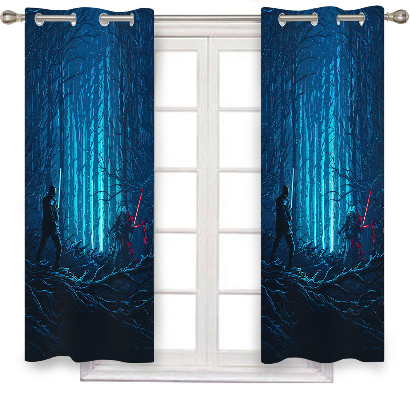 Star Wars Finn Vs Kylo Ren Window Curtains