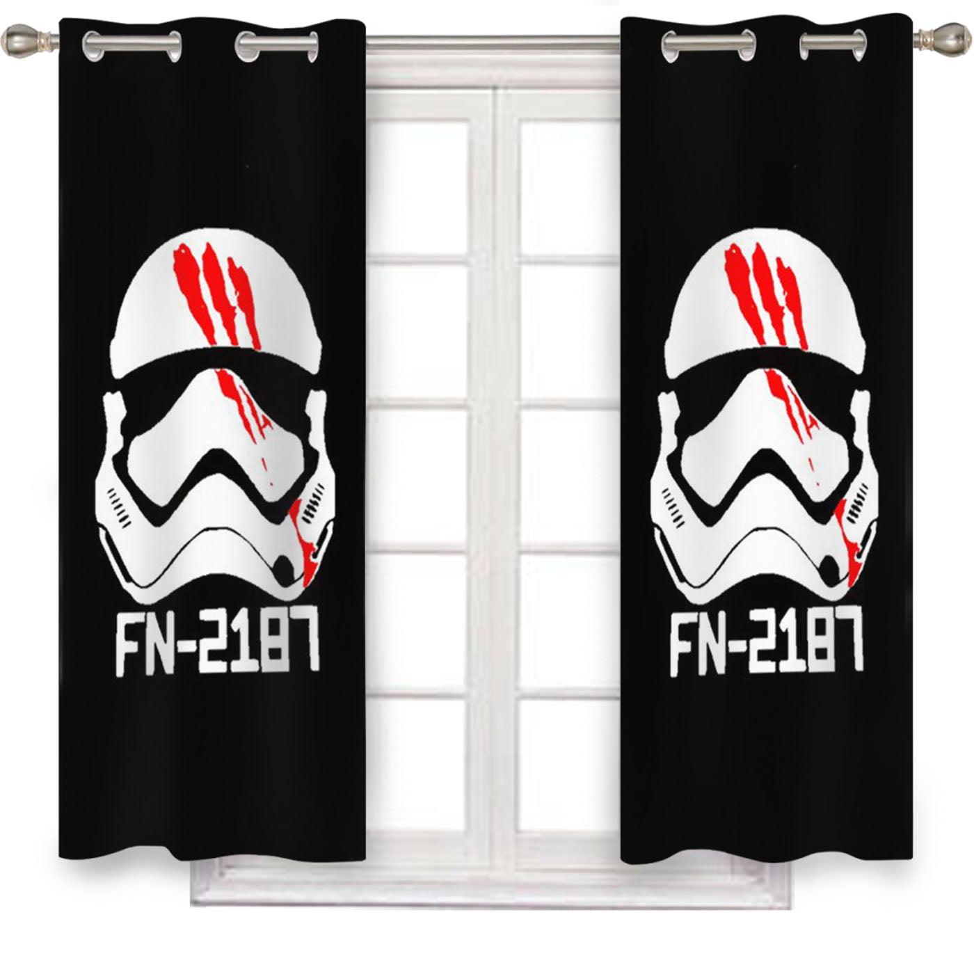Star Wars Fn 2187 Movies Finn Storm Trooper Graphic Window Curtains