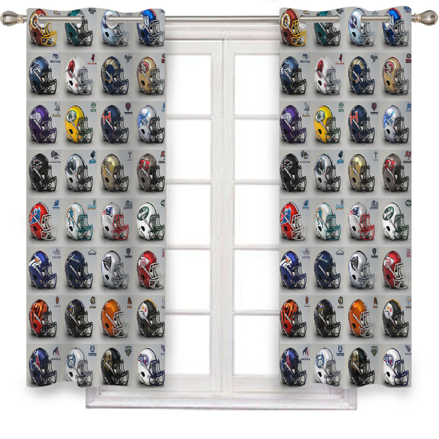 Star Wars Football Nfl Teams Window Curtains