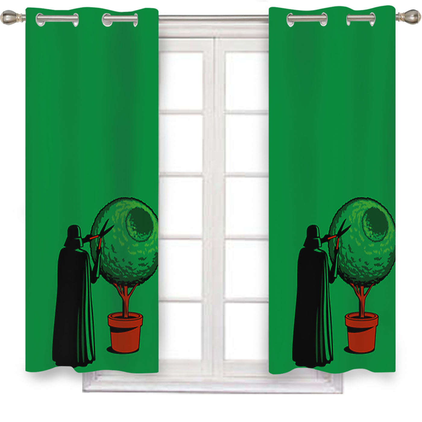 Star Wars Go Green Window Curtains
