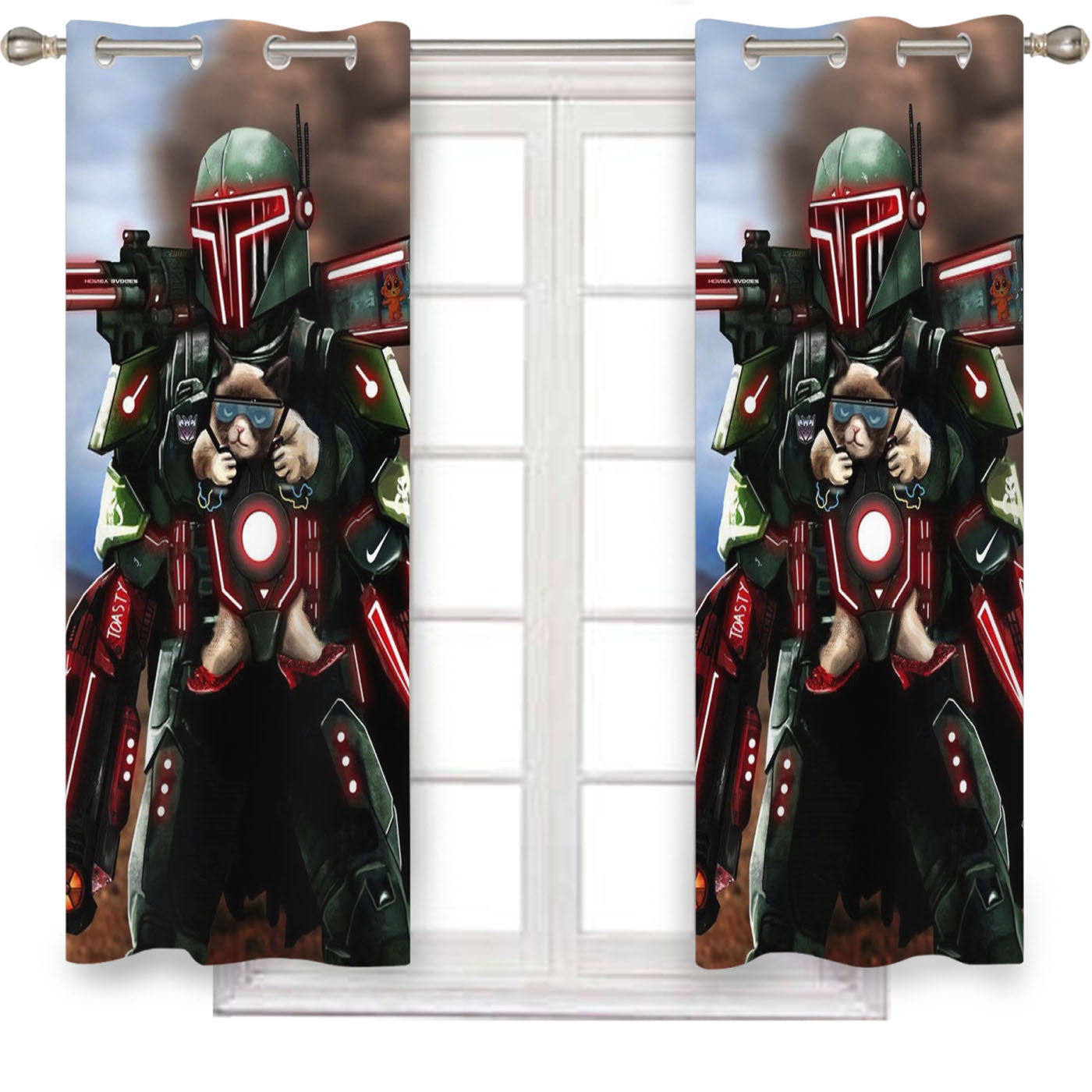 Star Wars Grumpy Cat Window Curtains