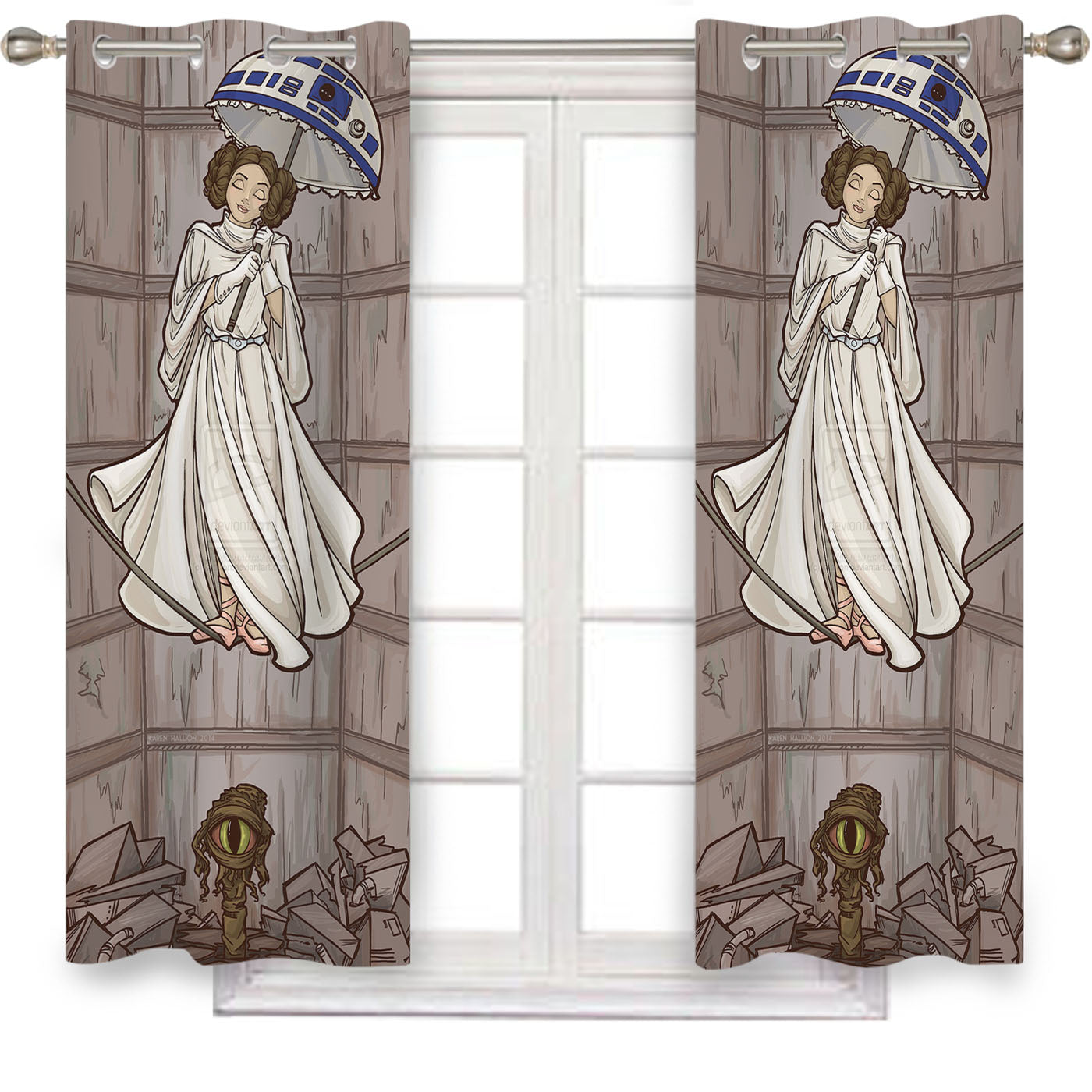 Star Wars Haunted Window Curtains