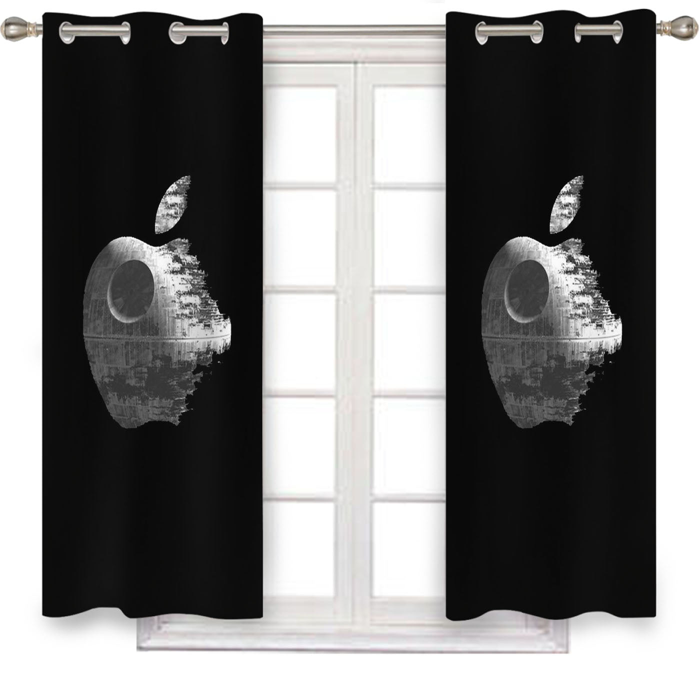 Star Wars Inspired Death Star Apple Window Curtains