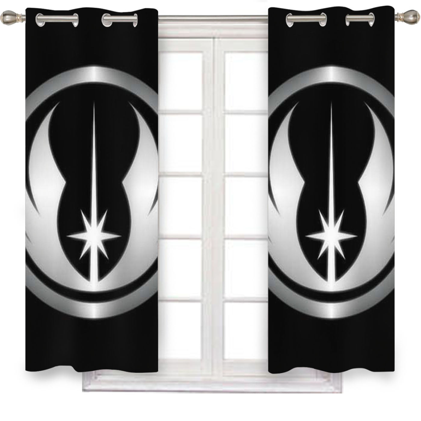Star Wars Jedi Symbol Fade Window Curtains