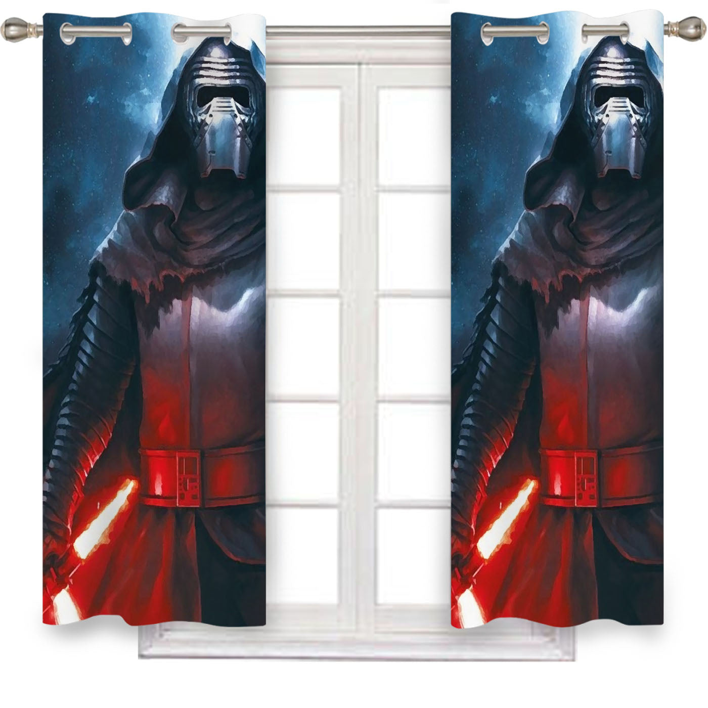 Star Wars Kylo Ren Armor Window Curtains