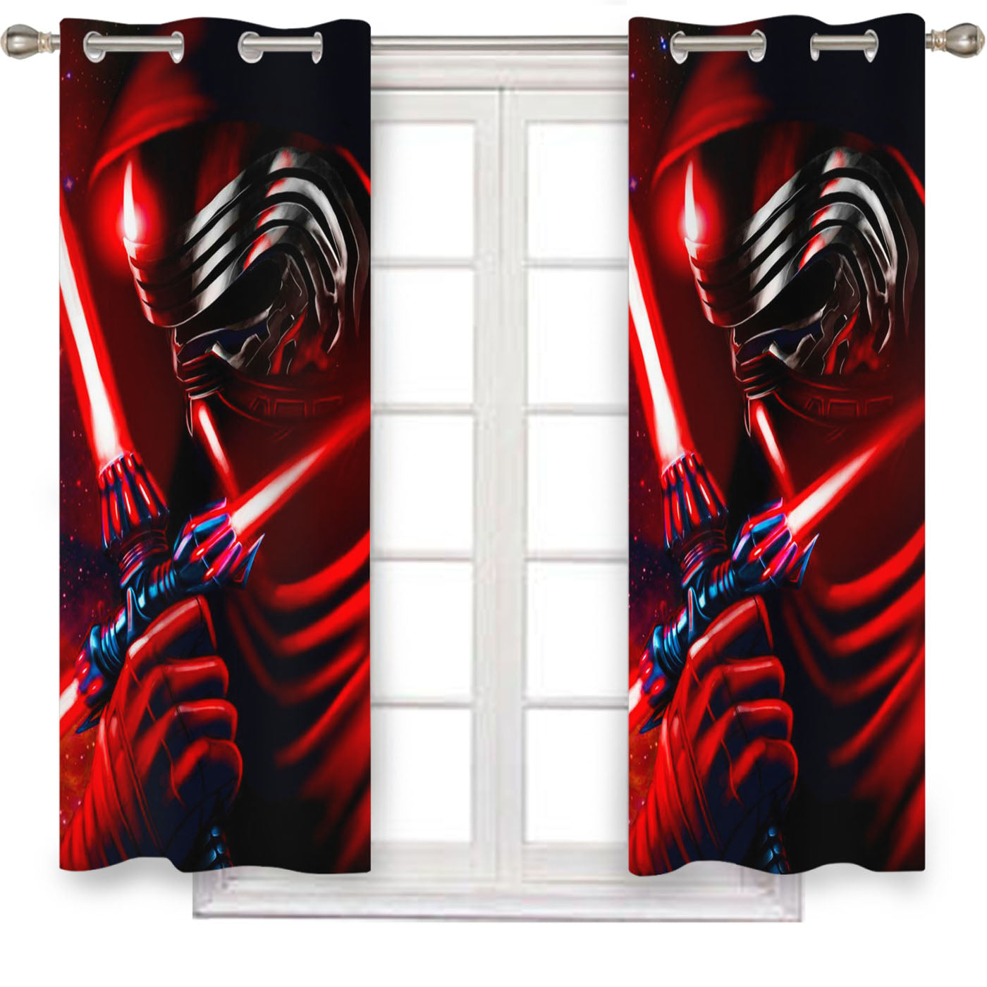 Star Wars Kylo Ren Redsaber Window Curtains