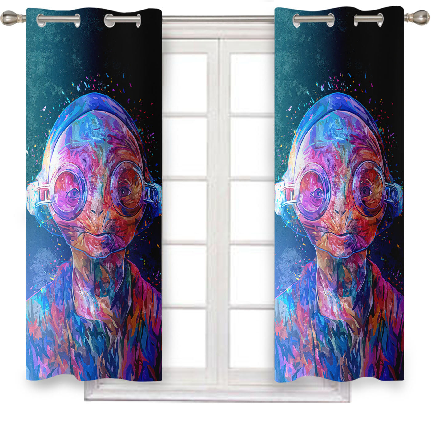 Star Wars Last Of Jedi Colorful Window Curtains