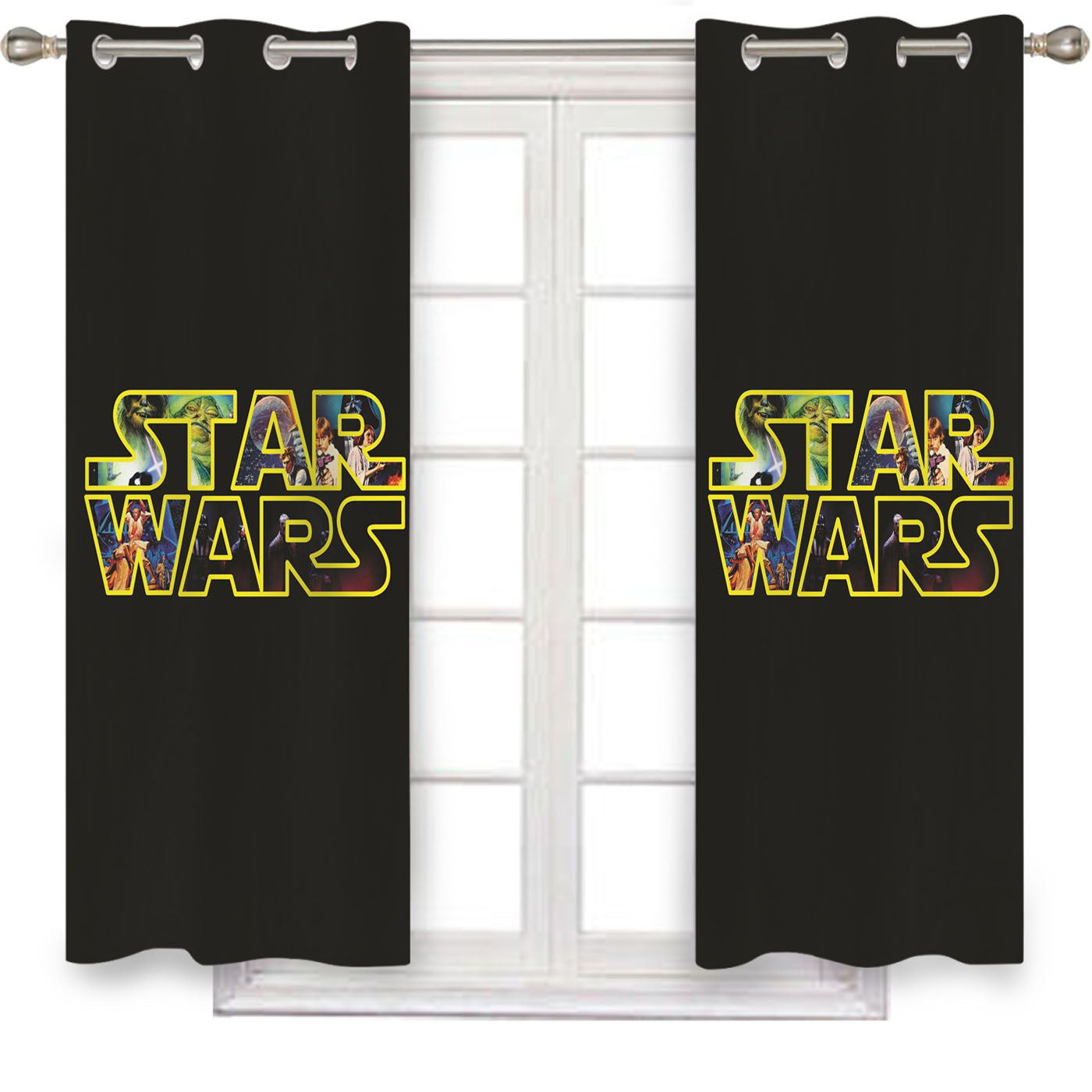 Star Wars Logo Window Curtains