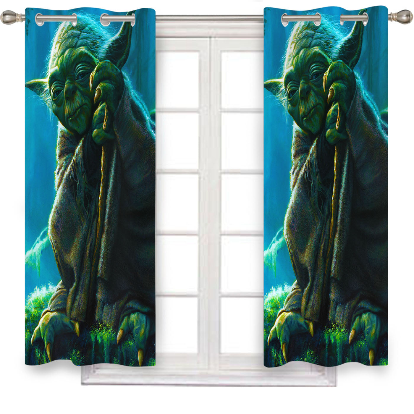 Star Wars Master Yoda Window Curtains
