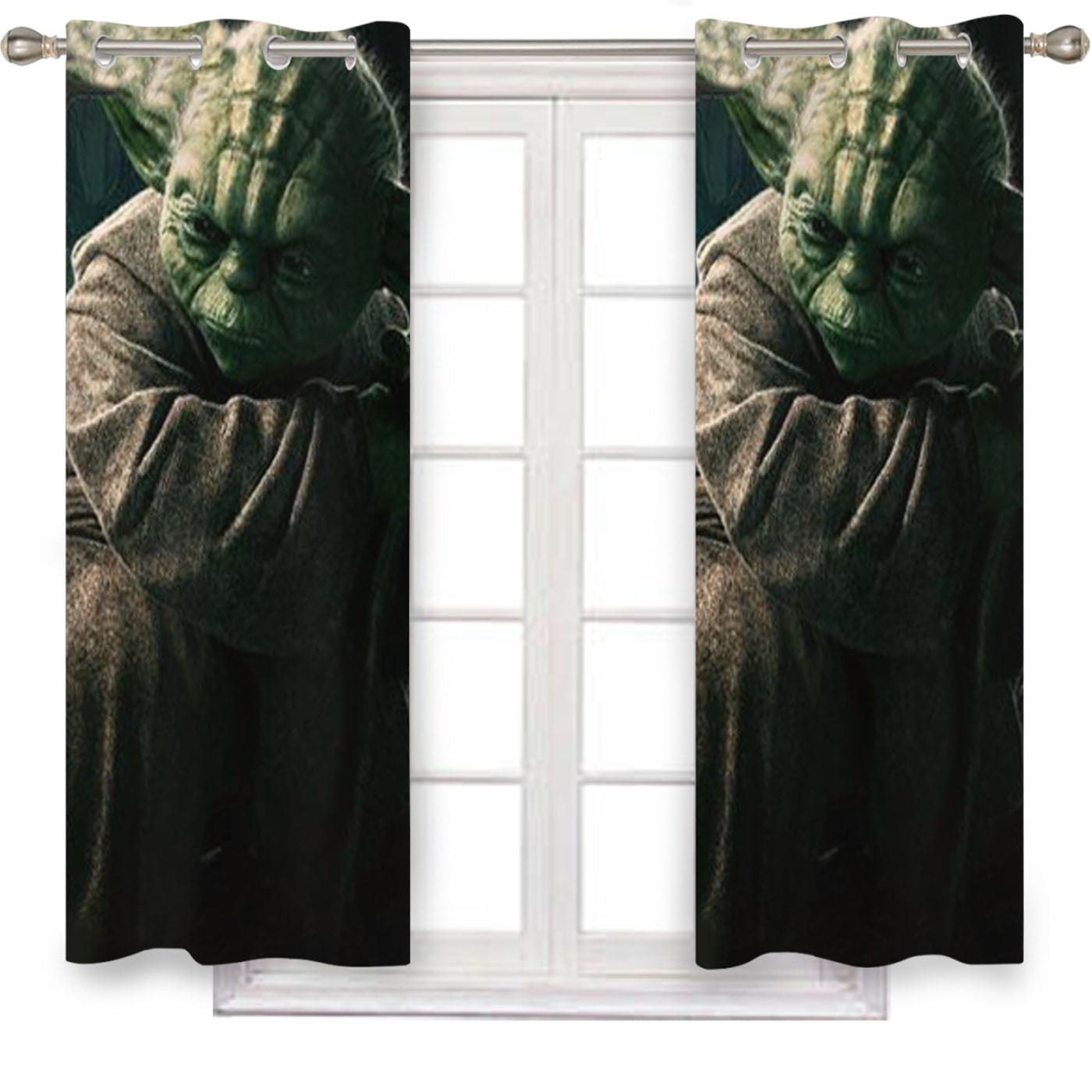 Star Wars Master Yoda Jedi Window Curtains