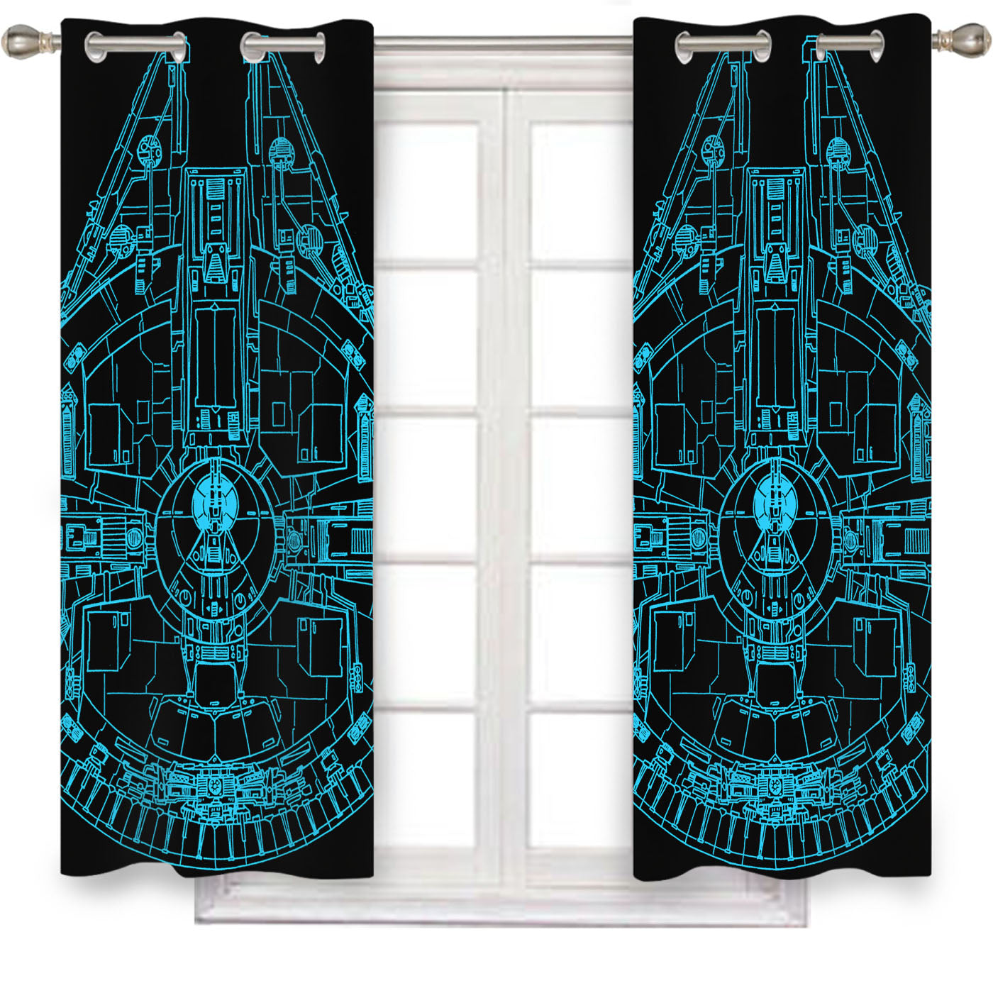 Star Wars Millenium Falcon Window Curtains