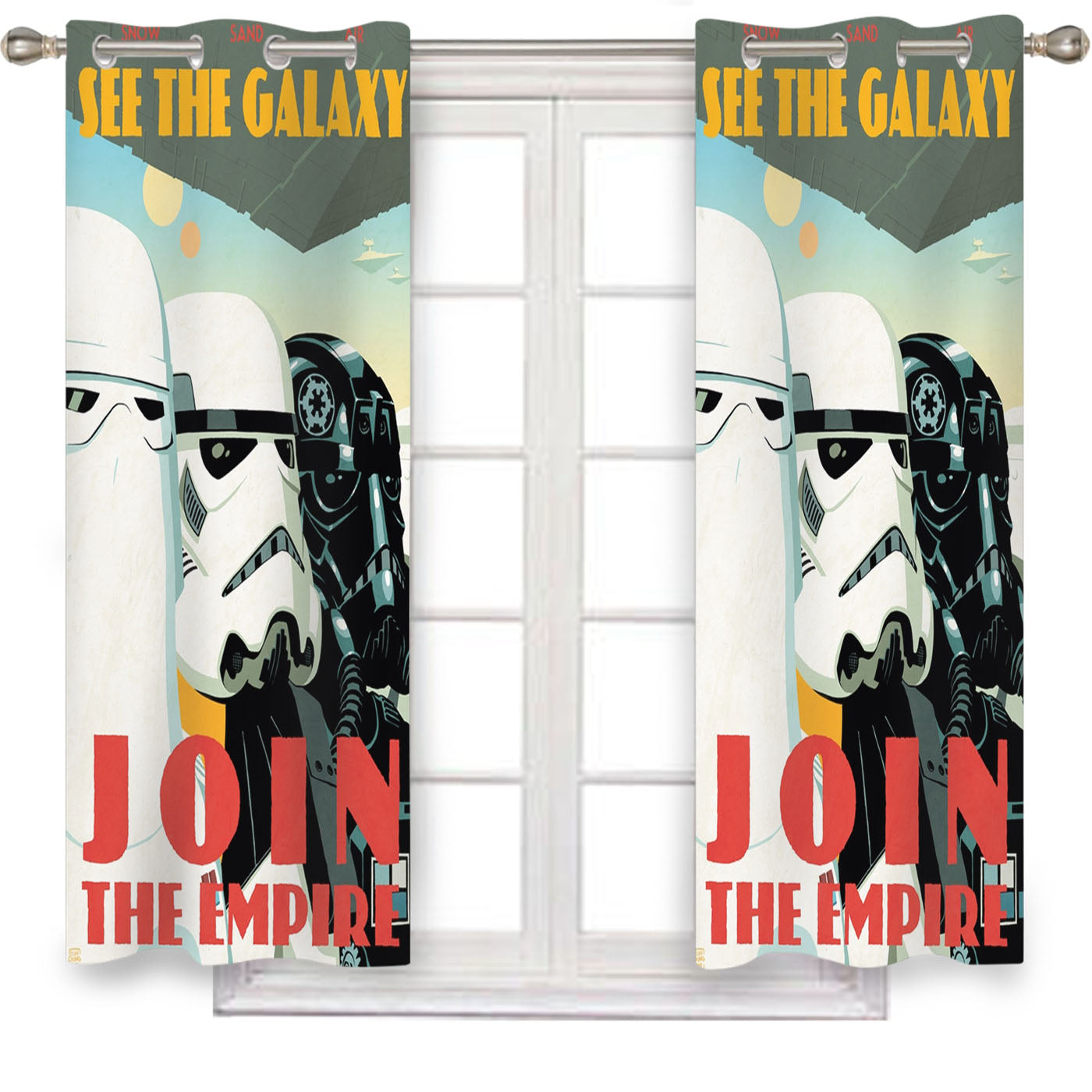 Star Wars Poster 3 Window Curtains