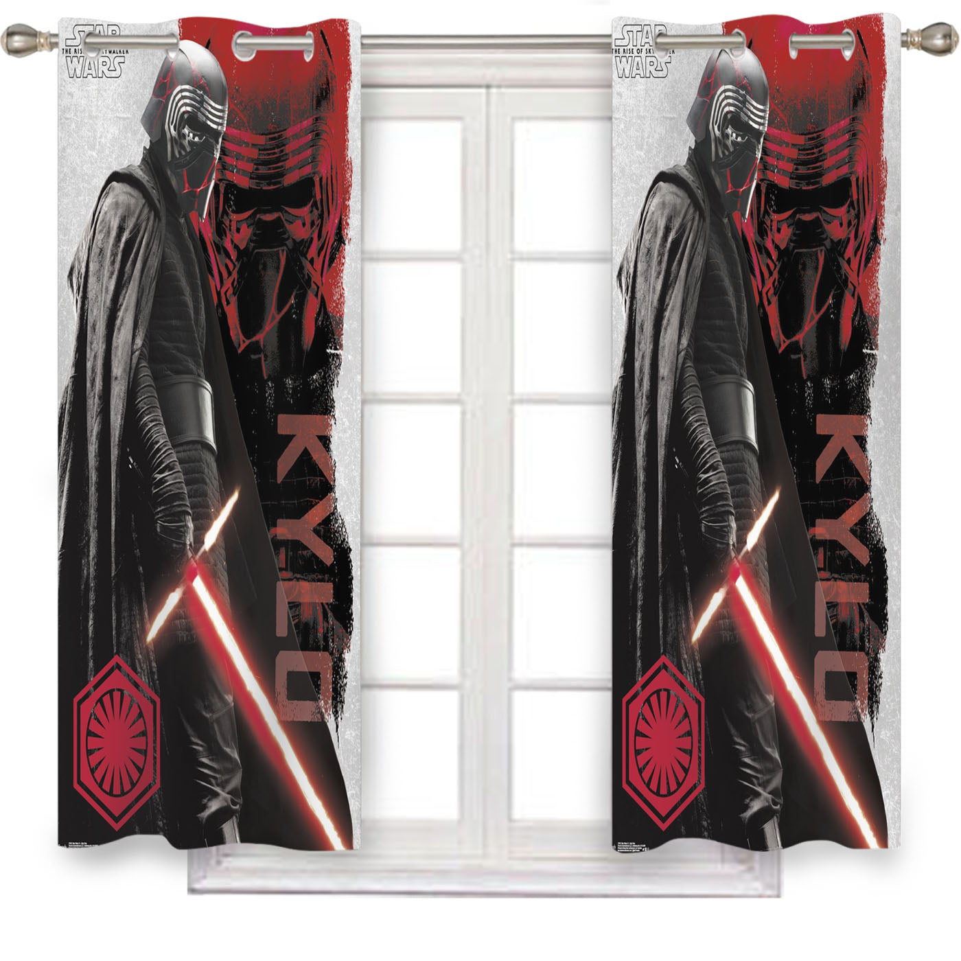 Star Wars Posters Feature The Rise Of Skywalker Kylo Ren Window Curtains