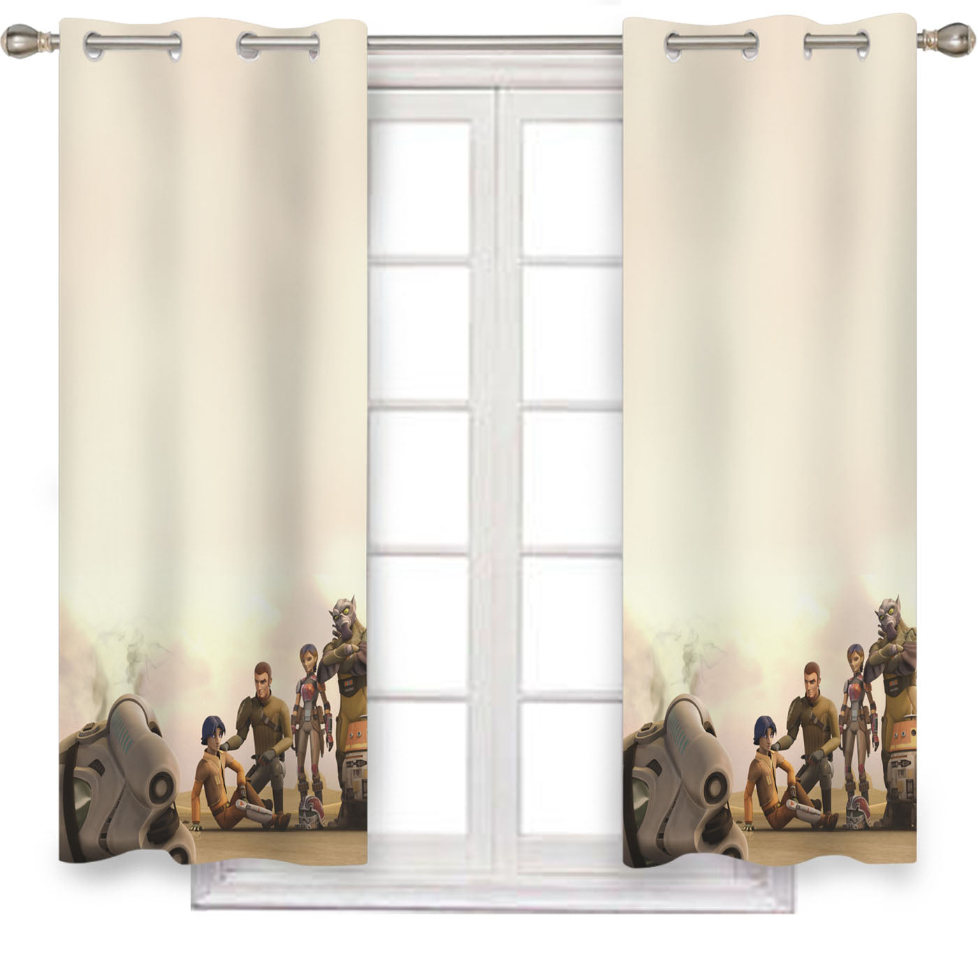 Star Wars Rebels 4 Window Curtains
