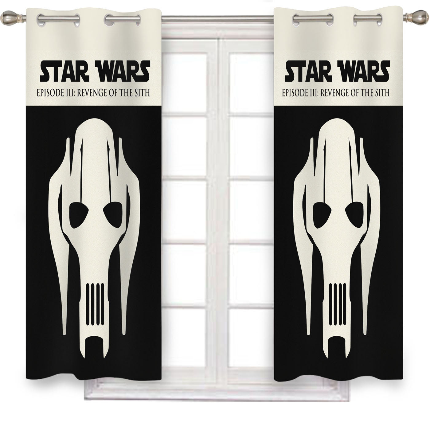 Star Wars Revenge Of The Sith Logo Window Curtains