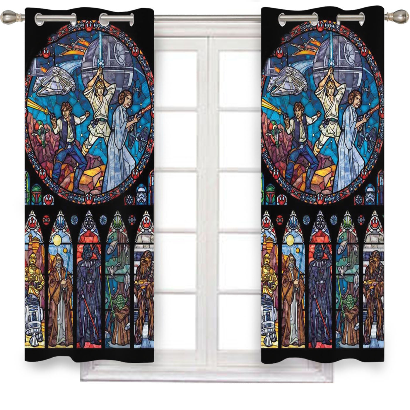 Star Wars Stained Glass Window Curtains