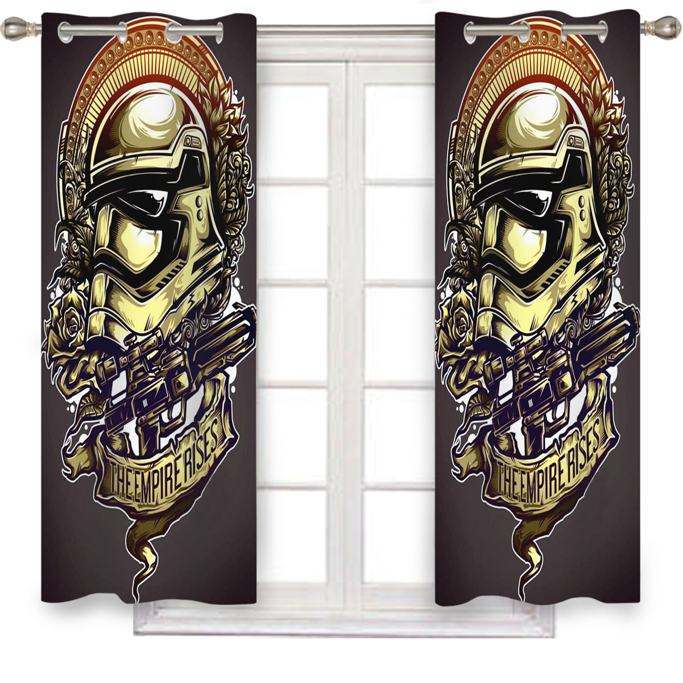 Star Wars Stormtrooper Helmet Window Curtains