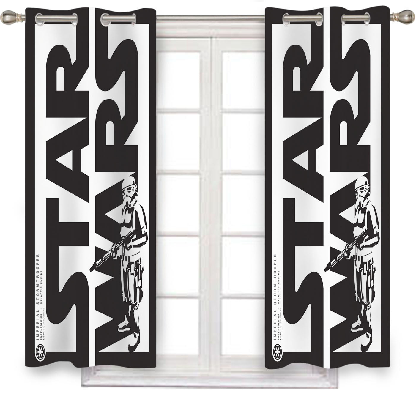 Star Wars Stormtrooper Sticker Window Curtains