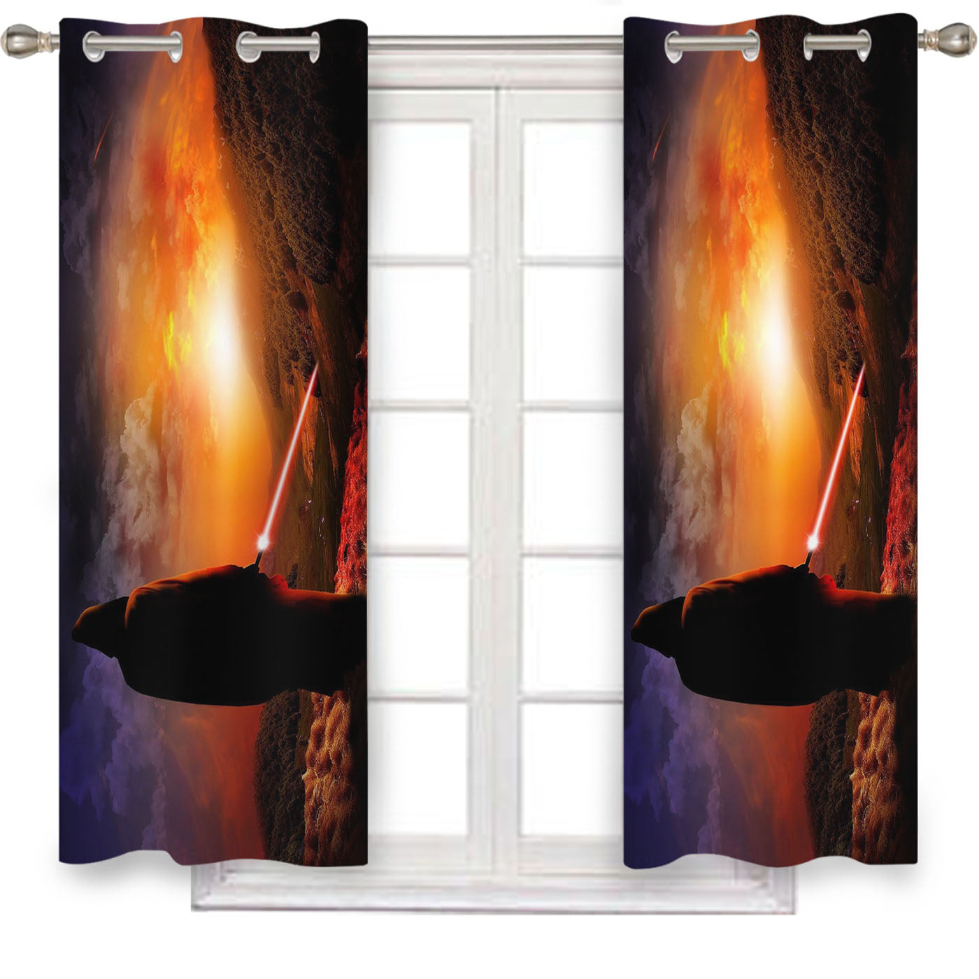 Star Wars Sunset Wallpaper Window Curtains