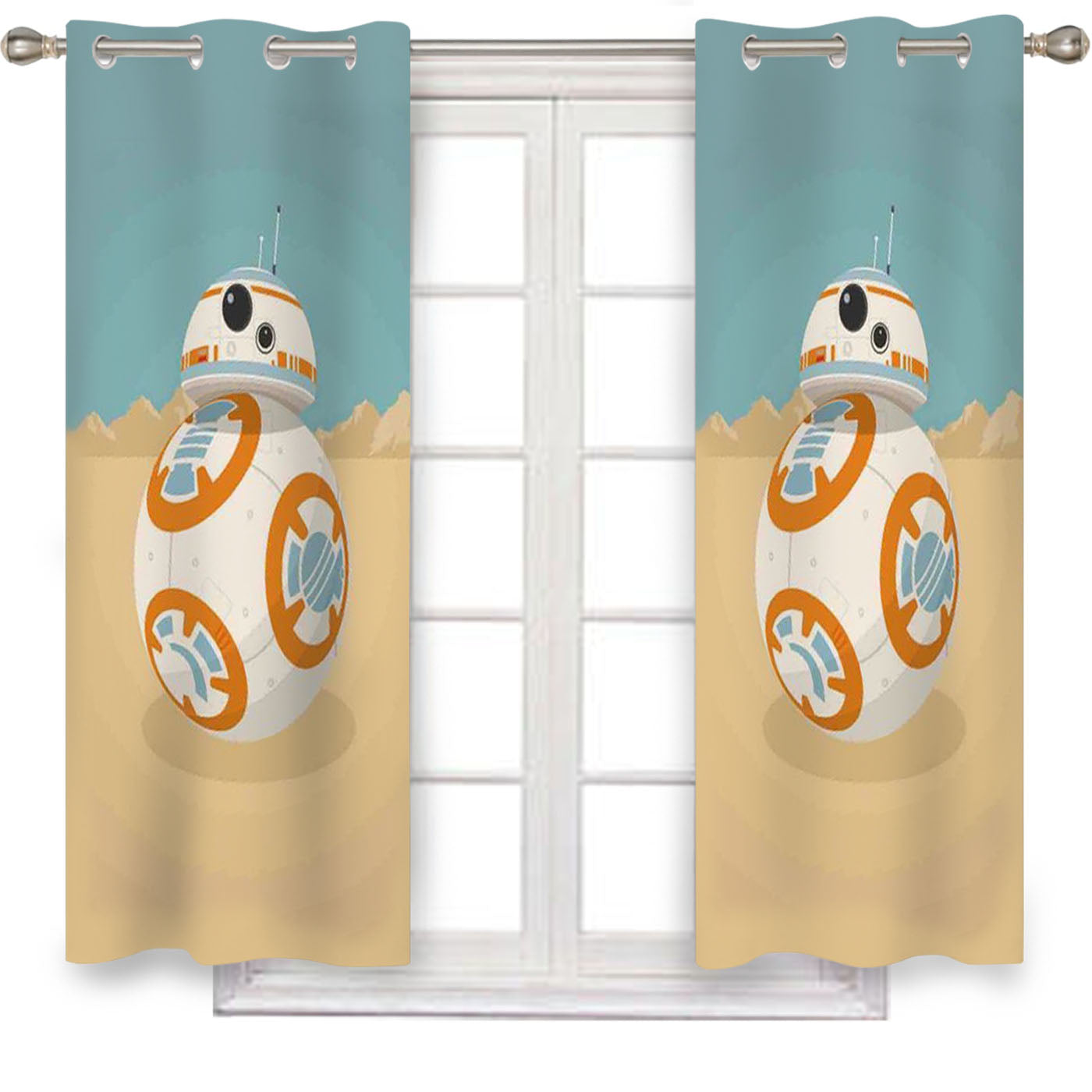 Star Wars The Force Awakens Bb8 Window Curtains