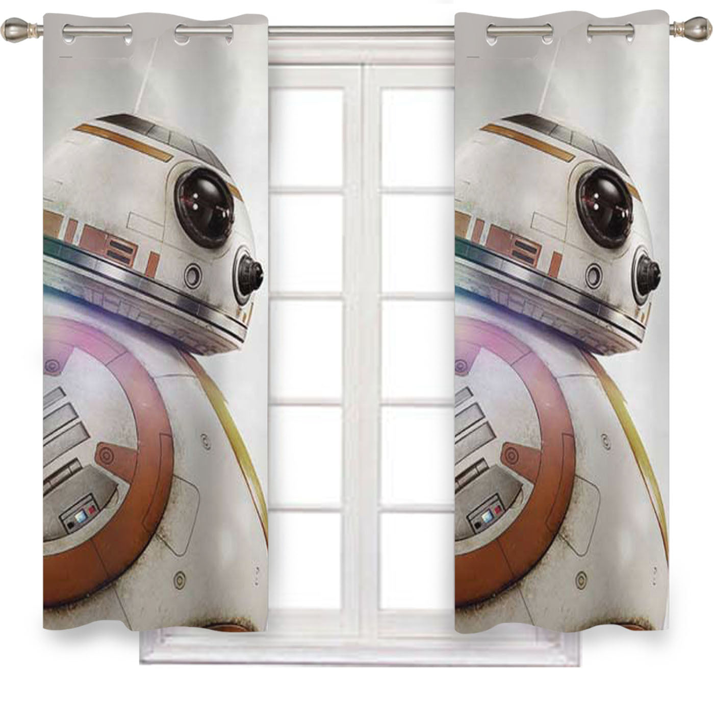 Star Wars The Force Awakens Bb8 Detail Window Curtains