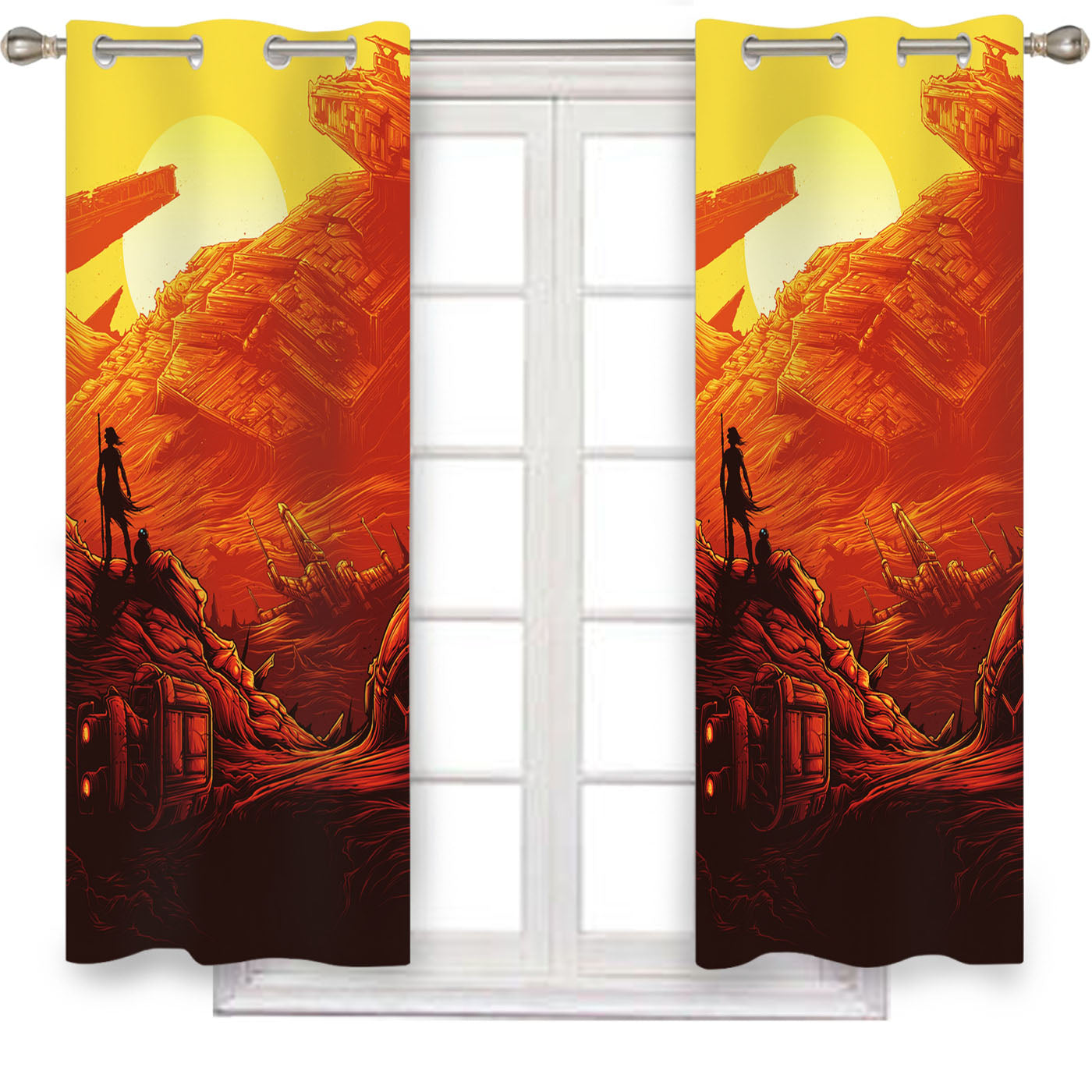Star Wars The Force Awakens Jakku Window Curtains