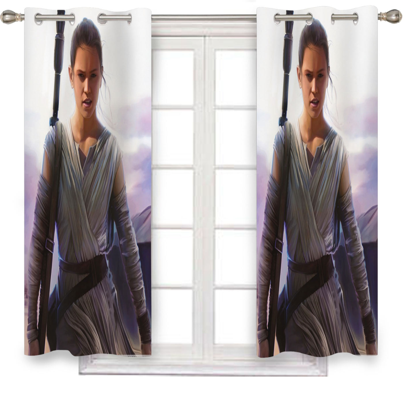 Star Wars The Force Awakens Rey Window Curtains