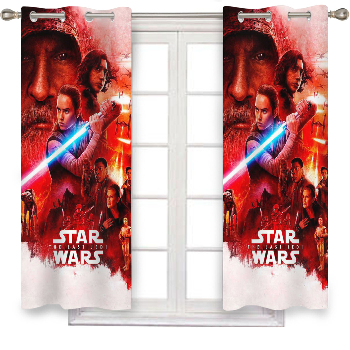 Star Wars The Last Jedi Movie Window Curtains