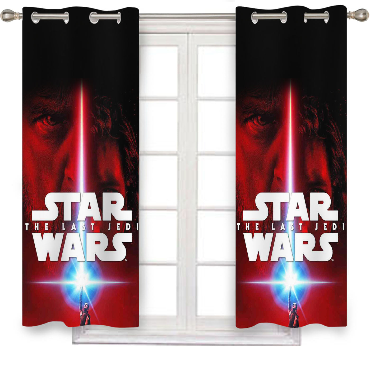 Star Wars The Last Jedi Poster Window Curtains