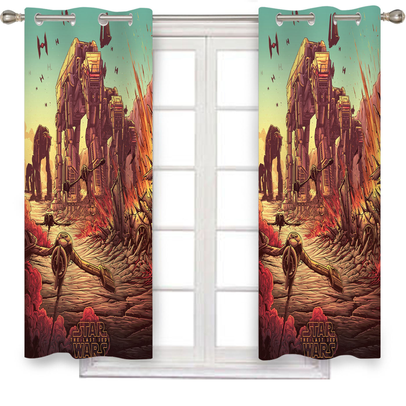 Star Wars The Last Jedi The Battle Of Crait Window Curtains
